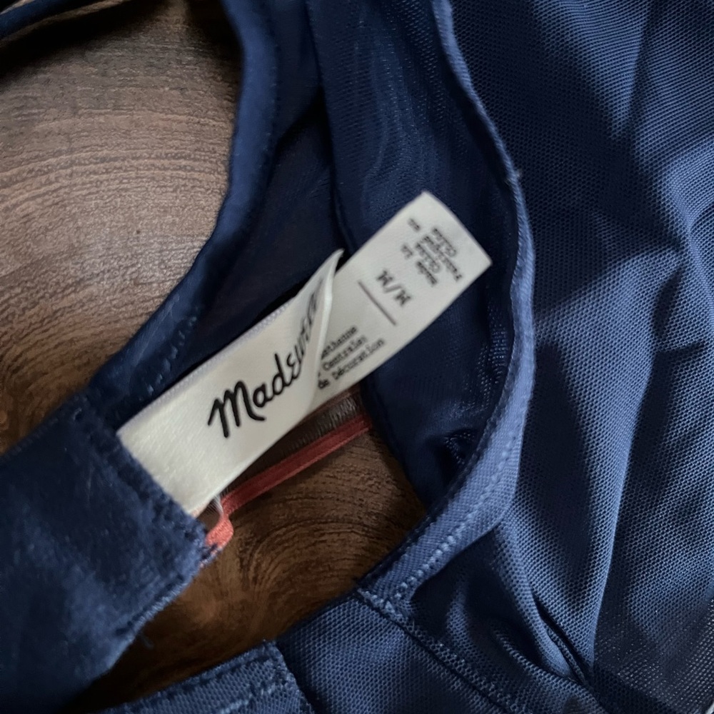 Madewell Nora Mesh Navy Blue Sheer Bra size M new with tags! - Picture 5 of 10